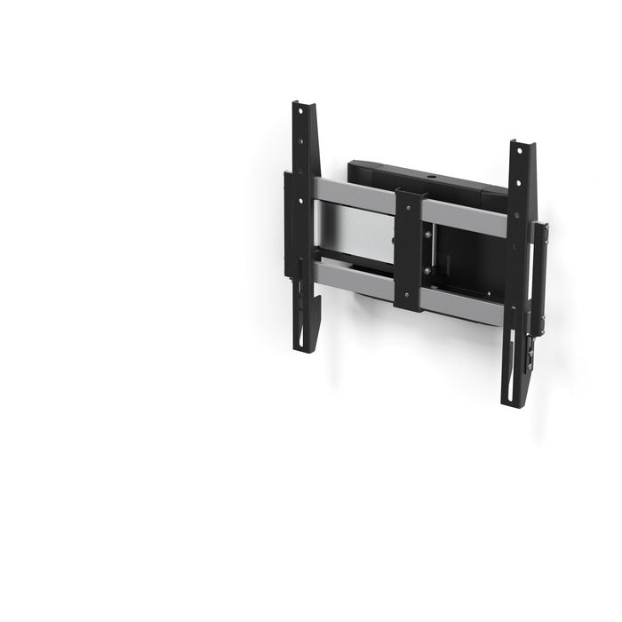 SMS Icon 3D Medium Support mural pour écran, inclinaison et pivotement flexibles, charge max 25 kg, aluminium/noir, compatible VESA 100x100