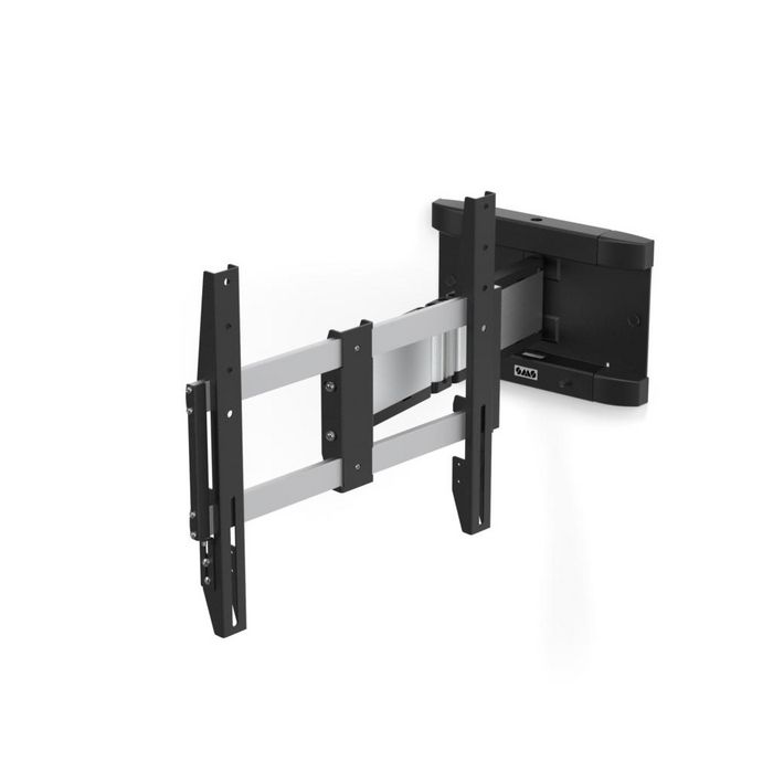 SMS Icon 3D Medium Support mural pour écran, inclinaison et pivotement flexibles, charge max 25 kg, aluminium/noir, compatible VESA 100x100