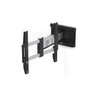 SMS Icon 3D Medium Support mural pour écran, inclinaison et pivotement flexibles, charge max 25 kg, aluminium/noir, compatible VESA 100x100