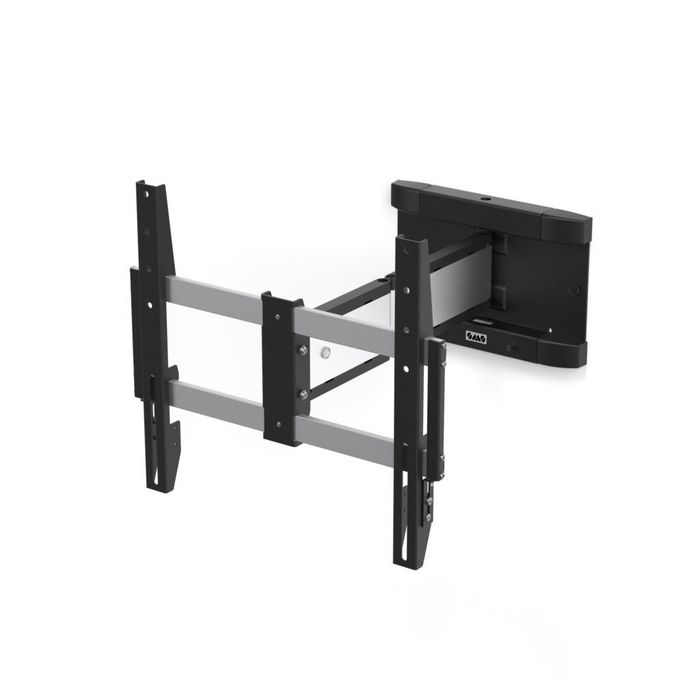 SMS Icon 3D Medium Support mural pour écran, inclinaison et pivotement flexibles, charge max 25 kg, aluminium/noir, compatible VESA 100x100
