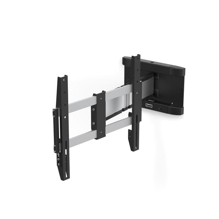 SMS Icon 3D Medium Support mural pour écran, inclinaison et pivotement flexibles, charge max 25 kg, aluminium/noir, compatible VESA 100x100