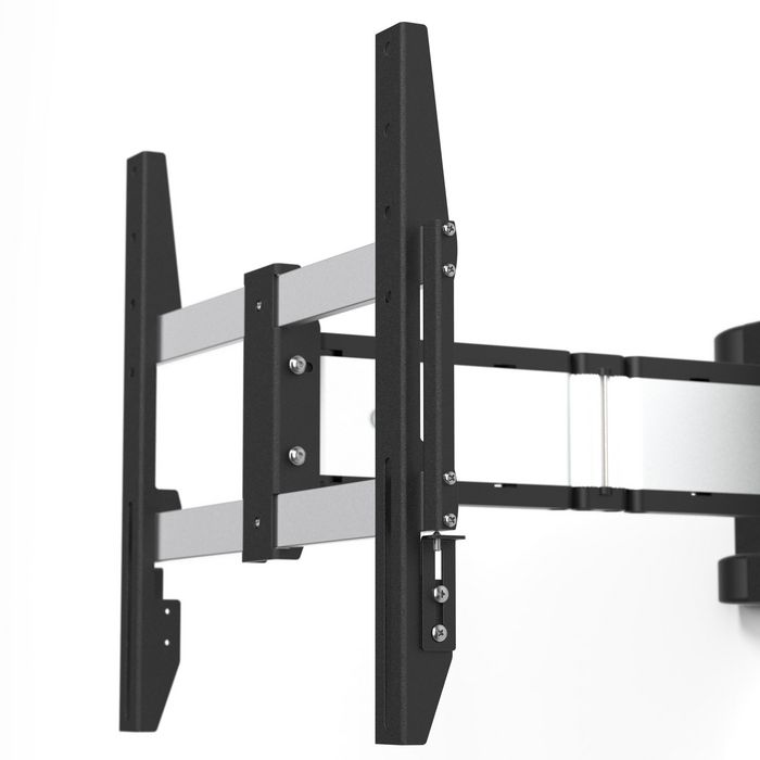 SMS Icon 3D Medium Support mural pour écran, inclinaison et pivotement flexibles, charge max 25 kg, aluminium/noir, compatible VESA 100x100