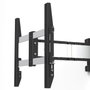 SMS Icon 3D Medium Support mural pour écran, inclinaison et pivotement flexibles, charge max 25 kg, aluminium/noir, compatible VESA 100x100