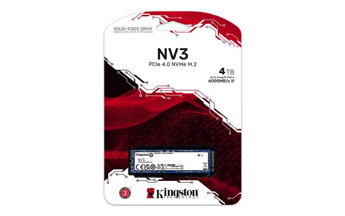Kingston NV3 SSD 4 TB M.2 2280 PCIe 4.0 NVMe Kingston NV3 SSD 4 TB M.2 2280 PCIe 4.0 NVMe