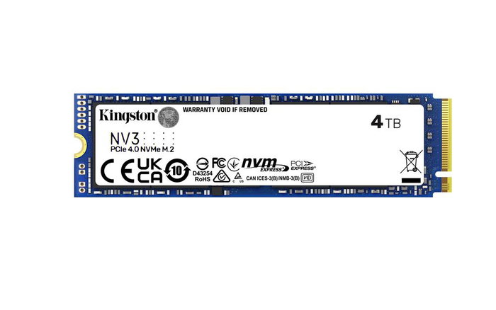 Kingston NV3 SSD 4 TB M.2 2280 PCIe 4.0 NVMe Kingston NV3 SSD 4 TB M.2 2280 PCIe 4.0 NVMe