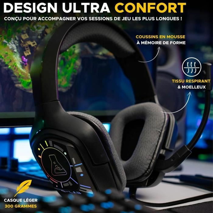 The G-Lab KORP COBALT 7.1 EX Casque Gamer Filaire Surround 7.1 RGB