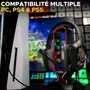 The G-Lab KORP Cobalt 7.1 EX Casque Gamer Filaire avec Son Surround 7.1, Micro et Éclairage RGB - USB