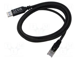 LOGILINK Adaptateur réseau USB 3.0 vers RJ45 Cat 6, 2m, Noir