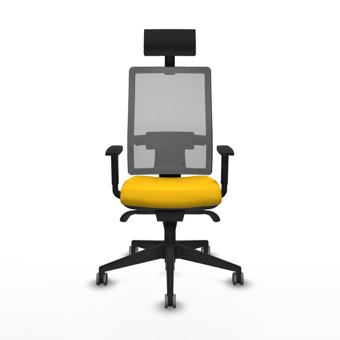 Piqueras y Crespo Chaise de Bureau Horna Jaune et Gris Piqueras y Crespo Chaise de Bureau Horna Jaune et Gris