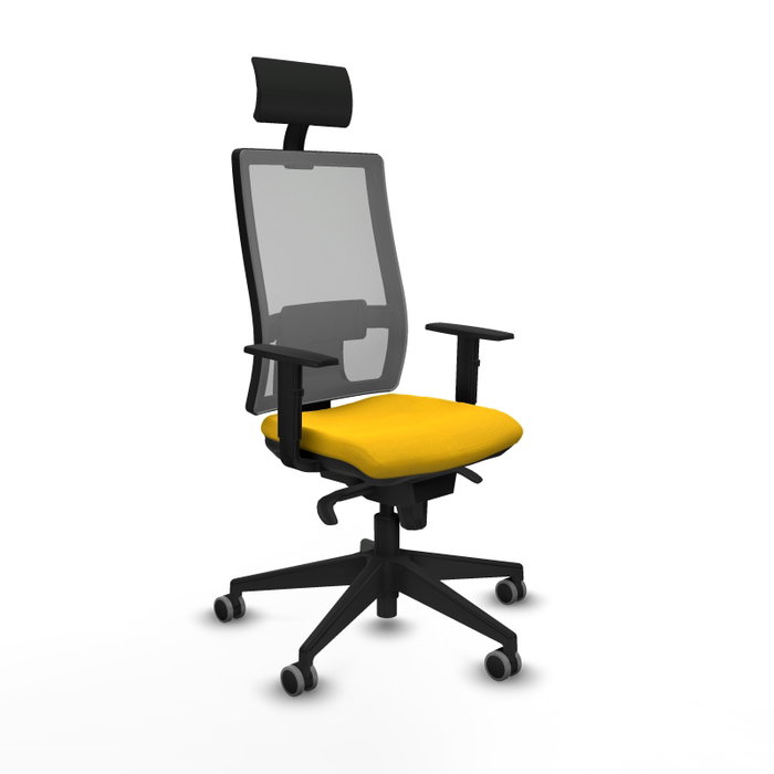 Piqueras y Crespo Chaise de Bureau Horna Jaune et Gris Piqueras y Crespo Chaise de Bureau Horna Jaune et Gris
