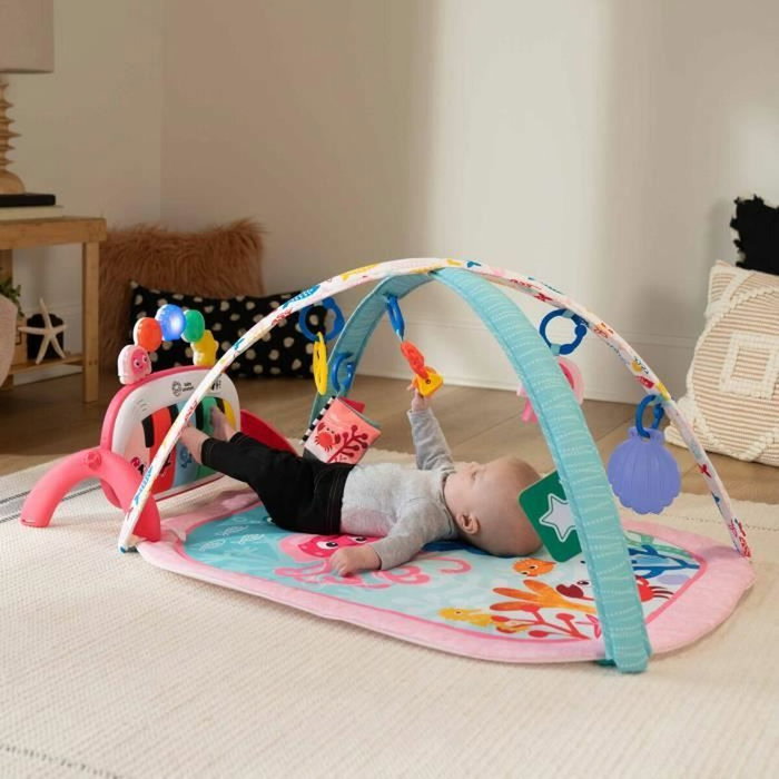 Baby Einstein Tapis d'éveil évolutif 4-en-1 Kickin' Tunes Jellyfish Jamboree - Rose