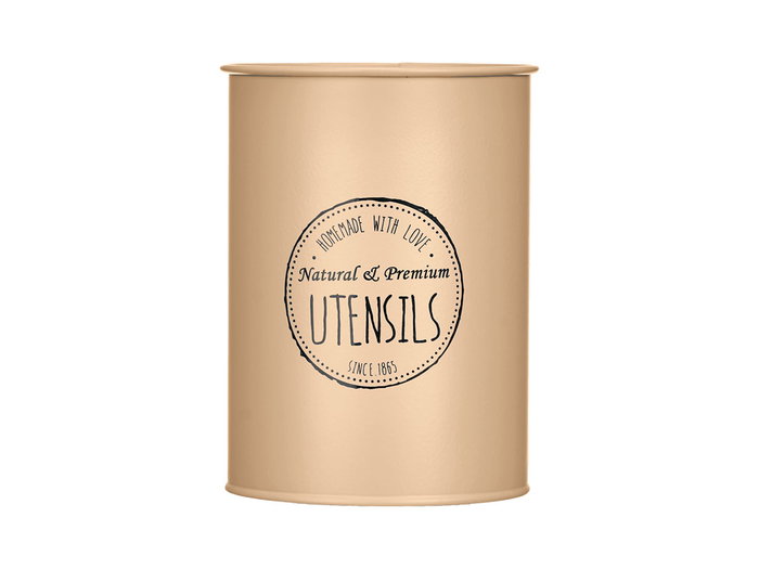 KINVARA Porte-ustensiles en acier Beige + Plata