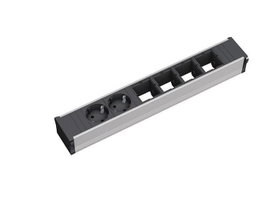 Bachmann CONI Multiprise 6 voies: 4 modules personnalisés et 2 prises secteur