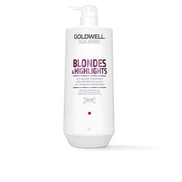 Goldwell BLONDES & HIGHLIGHTS Après-shampooing Anti-Jaunissement pour Cheveux Blonds et Mèches, 1000 ml