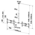 Holmios Support de plafond rotatif avec double bras pour TV 34-60 pouces Holmios Support de plafond rotatif avec double bras pour TV 34-60 pouces