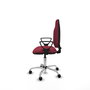 PIQUERAS Y CRESPO Chaise de bureau Algarra, Tissu Grenat, Base Chromée