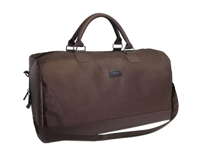 Hugo Boss - Sac de sport Duffle en cuir synthétique, sac à main en textile marron foncé, 50 x 18 x 31 cm Hugo Boss - Sac de sport Duffle en cuir synthétique, sac à main en textile marron foncé, 50 x 18 x 31 cm
