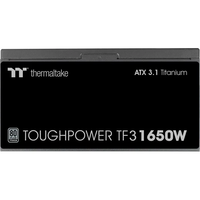 Thermaltake Toughpower TF3 1650W - Alimentation PC 80 Plus Titanium Modulaire - 1650W - ATX 3.1 - Compatible PCI-E 5.1 12VHPWR (16Pin) x2 - Noir