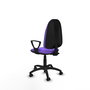 PIQUERAS Y CRESPO Chaise de bureau Algarra, tissu lilas, base polyamide noir