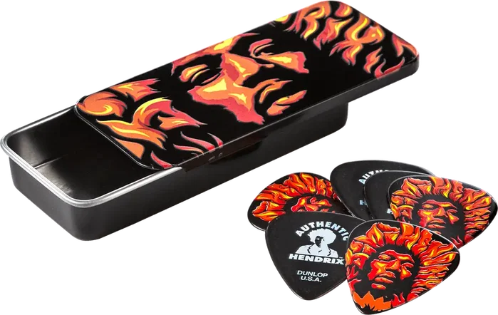 Dunlop Caja 6 Púas Signature Jimmy Hendrix Voodo Fire