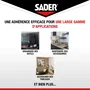 Sader - Ruban adhésif double face extra fort Extreme - Fixation sans percer - Support jusqu'à 10 kg - Intérieur - 2 m x 19 mm - Blanc