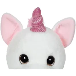 GIPSY Peluche Licorne Puppy Eyes Pets 40 cm - Blanc - Douce et sûre pour enfant dès la naissance - Intérieur