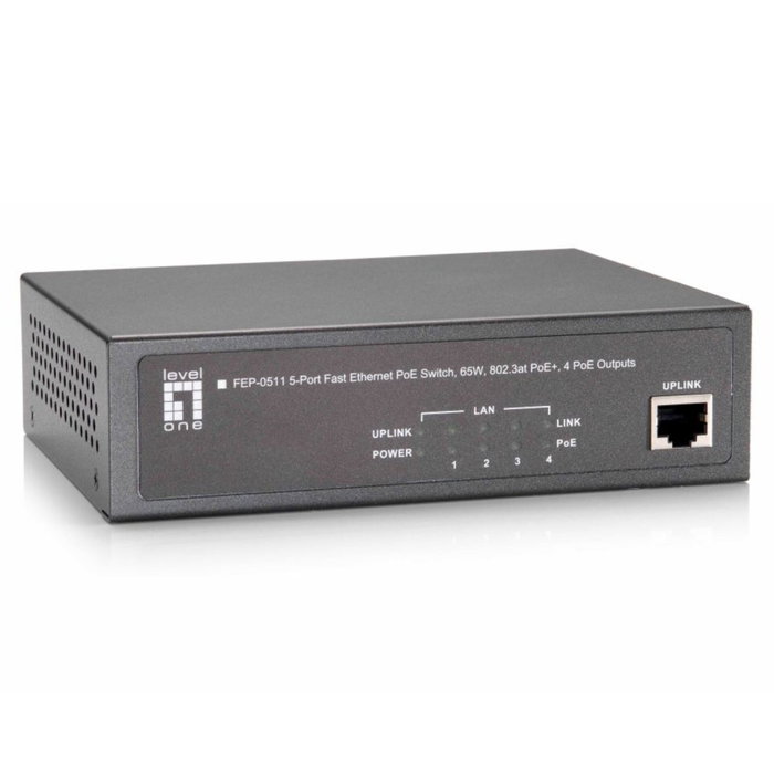 LevelOne FEP-0511 Switch Fast Ethernet 5 ports PoE LevelOne FEP-0511 Switch Fast Ethernet 5 ports PoE