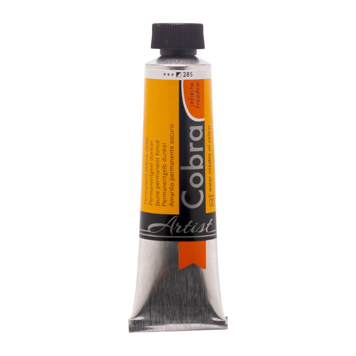 Cobra Peinture à l'huile miscible à l'eau Jaune permanent foncé 285, 40 ml Cobra Peinture à l'huile miscible à l'eau Jaune permanent foncé 285, 40 ml