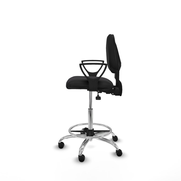 PIQUERAS Y CRESPO Tabouret Isso Asynchrone Cuir écologique Noir
