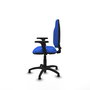 PIQUERAS Y CRESPO Chaise de bureau Algarra en tissu bleu avec accoudoirs 2D