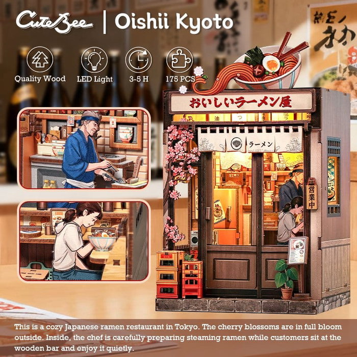 Figurine Model Kit Miniature House Oishii Kyoto 22 x 13 cm Figurine Model Kit Miniature House Oishii Kyoto 22 x 13 cm