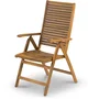 Fieldmann FDZN 4101-T - Chaise de jardin réglable en bois d'acacia, dossier 5 positions, pliable, pour intérieur et extérieur
