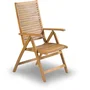 Fieldmann FDZN 4101-T - Chaise de jardin réglable en bois d'acacia, dossier 5 positions, pliable, pour intérieur et extérieur