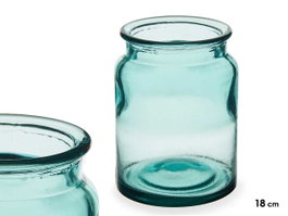 GIFTDECOR Vase Puchades 18cm en Cristal Recyclé Transparente (Lot de 6)