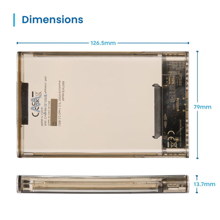 Disque Dur Externe Ewent ew7068 Transparent 2,5"