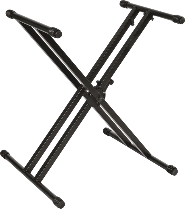 Quiklok QL746 Support pour clavier format X double profil long Noir acier pliable réglable en hauteur Quiklok QL746 Support pour clavier format X double profil long Noir acier pliable réglable en hauteur