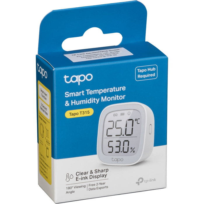 TP-Link Tapo T315 Moniteur de température et d'humidité Blanc TP-Link Tapo T315 Moniteur de température et d'humidité Blanc