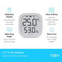 TP-Link Tapo Smart Temperature & Humidity Monitor - Capteur Intelligent pour la Maison avec Écran E-Ink 2.7", Notifications en Temps Réel, 868/922 MHz