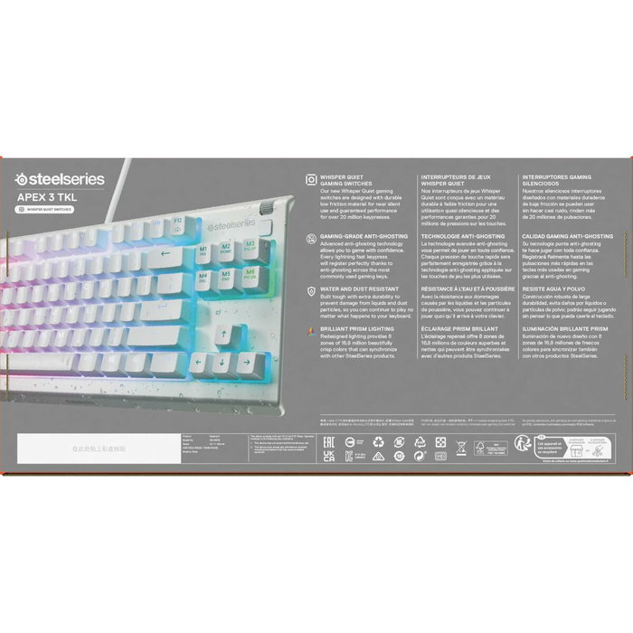 Clavier SteelSeries 64819 Blanc Clavier SteelSeries 64819 Blanc
