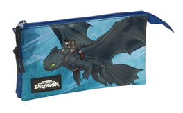 Safta Portatodo Triple Comme Entraîner Ton Dragon - Coffret à compartiments - Dimensions : 22 x 12 x 3 cm - Pour enfants dès 3 ans