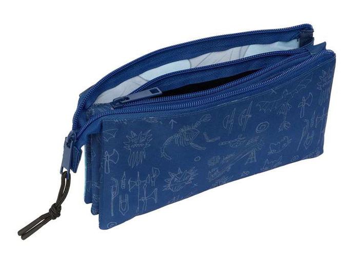 Safta Portatodo Triple Comme Entraîner Ton Dragon - Coffret à compartiments - Dimensions : 22 x 12 x 3 cm - Pour enfants dès 3 ans