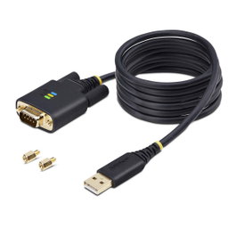 Startechcom Câble USB vers RS-232 DB9 de 2 m avec modem nul, Noir