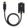 Startechcom 1P6FFCN-USB-SERIAL Câble Adaptateur USB-A vers RS232 DB9 avec Modem Null 2m FTDI pour Windows macOS ChromeOS Linux