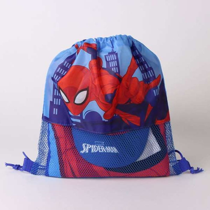 Serviette de plage Spider-Man Bleu 70 x 140 cm
