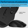 HP 255 - Souris sans fil ambidextre avec double connectivité (Bluetooth 5.0 et USB) et capteur 1600 DPI pour Windows, ChromeOS, macOS