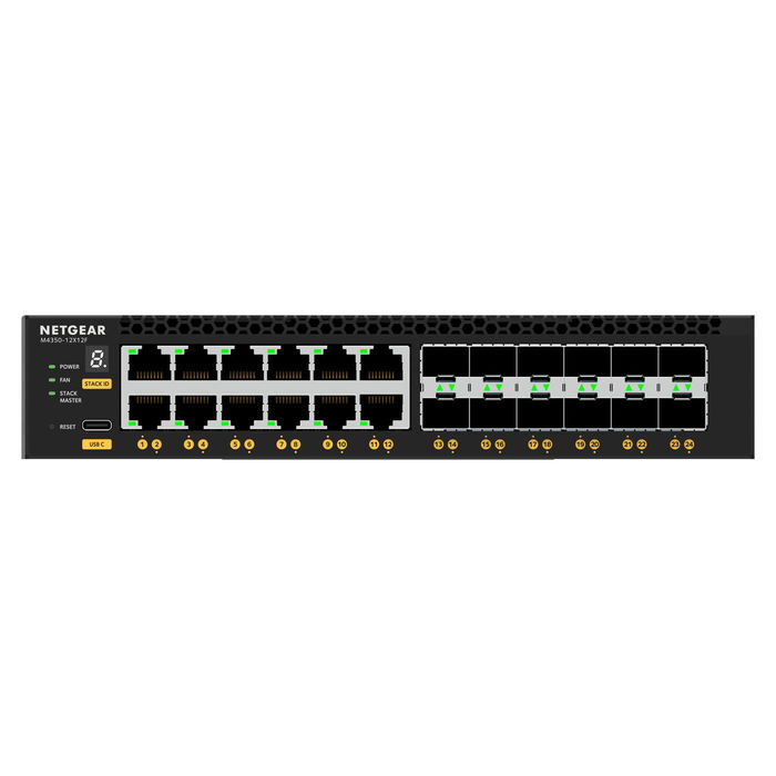 Netgear XSM4324-100NES Switch M4350-12X12F PoE+ Gigabit Managed - Noir