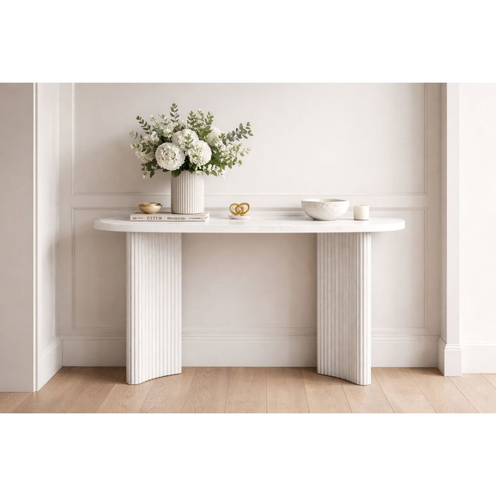 Home ESPRIT Table d'appoint Blanc 150 x 40 x 78 cm