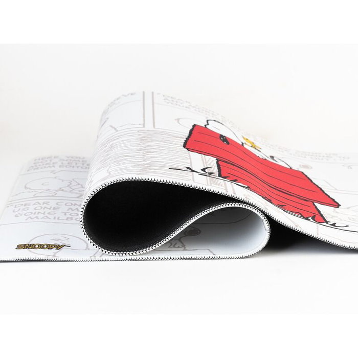 ERIK - Tapis de souris gaming Snoopy - 80x35cm - Surface textile haute densité imperméable - Base caoutchouc antidérapante