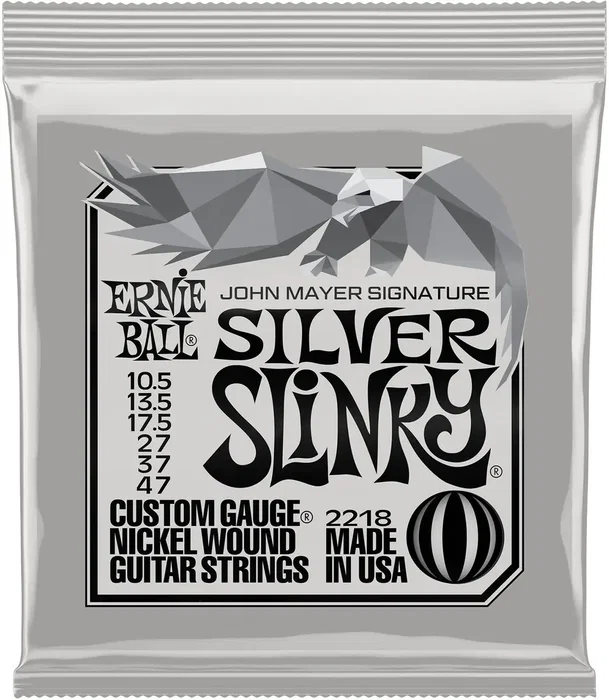 Ernieball Jeu de cordes électrique Slinky Silver John Mayer Signature 10,5-47