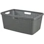 Curver - Corbeille à linge en jute - 46 Litres - Gris - 59.4 x 39.4 x 25.6 cm - Polypropylène - Organiseur de buanderie